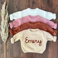 Custom Knitted Sweaters Baby Sweaters Kids Hoodies Kids Chunky Sweaters Kids Oversized Embroidered Sweaters