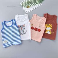 2022 cotton summer sleeveless vest boys and girls clothes