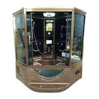 Brown luxury steam room shower and bathtub whirlpool shower room equipment