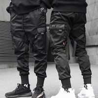 Cotton Sports Running Pants Loose Multi Pocket Work Black Pants Hip Pop Pants Men Street Sports Sports Pants