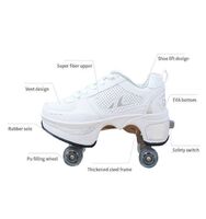 Deformation parkour wheel running shoes roller skates unisex skates