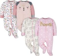 baby-girls 4 Pack Sleep 'N Play Footie