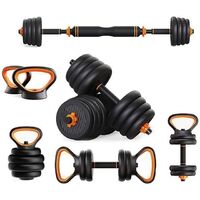 6 in 1 Cheap Home Gym Fitness Equipment Adjustable Kettlebell Barbell Pushup Combo Dumbbell Kit with Linkages