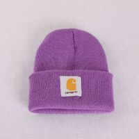 Children's knitted cuffed beanie hat