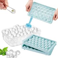 Ball ice tray plastic ice cube mold refrigerator ice ball mold with lid