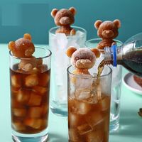 Ice Tray Ball Machine, Cute Animal 3d Food Grade Mold Silicone Ball Ice Cream Cube Teddy Bear Ice Machine Ball