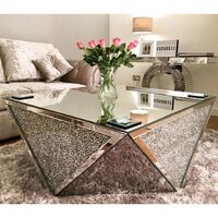 4 sides broken diamond handmade mirror coffee table