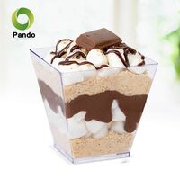 Hot Sale Ps Dessert Cup 5oz Clear Dessert Cup with Lid Plastic Dessert Cup Transparent