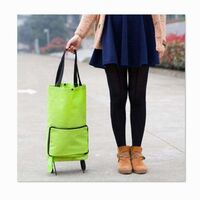 Portable Foldable Oxford Grocery Shopping Bag Shopping Bag on Wheels