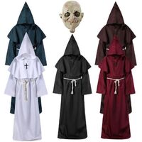 wizard costume halloween cosplay medieval monk robe priest costume ancient costume christian suit