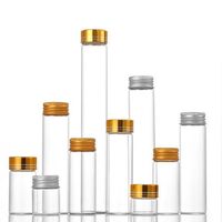 Free Vial Flat Bottom Borosilicate Glass Tube with Aluminum Screw Cap