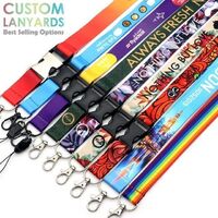 No Minimum Order Manufacturer Cheap Personalized Neck Tool Printing Polyester Sublimation Custom Lanyard Strap Logo Customization