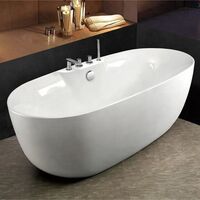 Freestanding Acrylic Bathroom Soaking Tub With Faucet