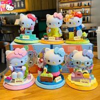 High Quality Authentic Licensed Hello Kitty Blind Box Cute Handmade Girls Week Desktop Ornament Doll Cute Ornament Gift