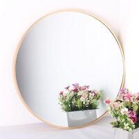 Modern luxury hotel bathroom decoration golden round vanity mirror