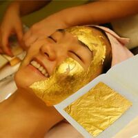 24k Gold Foil Facial Gold Foil Sheet For SPA Mask Anti-aging Anti-Wrinkle 4.33x4.33 cm