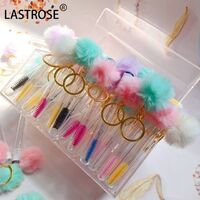 Private Label Mini Lash Eyelash Spool Cleaning Brush Tube Key Ring Mascara Eyelash Extension Brush Keychain