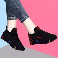 In stock factory Women Cheap Breathable Custom Socks Shoes Walking Sneakers Women Wedge Sneakers