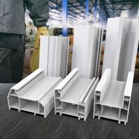 Factory extruded 60/80 sliding series plastic door and window frame upvc/pvc profiles