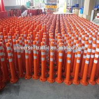 Traffic road column/flexible warning column