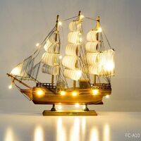 Nordic wooden sailboat model creative decoration desktop home decoration