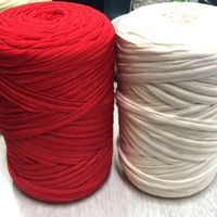 3cm wide hand knitted yarn for craft factory direct cheap recycled t shirt yarn