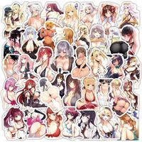 50 Pack Cute Cartoon Sexy Anime Stickers Boy Skateboard Luggage Laptop Guitar Phone Notebook Waterproof Sticker Anime