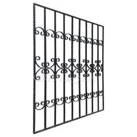 Wrought iron grille design for security windows in modern houses