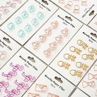 Creative Student Blank Metal Clips Set, Cute Paper Clips, Paper Clips 10pcs/bag