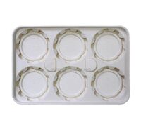 Eco Six Pack Ring Biodegradable Beer Can Rack Molded Pulp Paper Beverage Industry Packaging Solutions