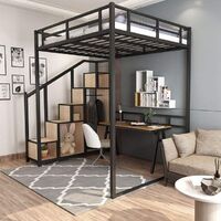 New single twin school students metal loft bed frame hotel home bunk bed wholesale