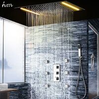 6 Pack Massage Shower Heads LED Shower Panel Thermostatic Shower Head Set Faucet Faucet Valve Bathroom Accessories Name T