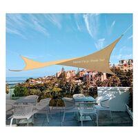 160GSM180GSM Garden Parking Lot Triangle Rectangular Canopy Waterproof Plastic HDPE Shade Sail Outdoor Ivory Beige