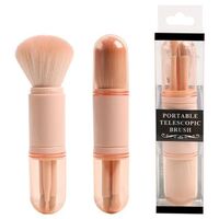 HA029 New Portable Soft Brush Double-sided Brush 4-in-1 Beauty Tools Eye Retractable Pink Travel Mini Makeup Brush