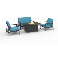 2022 news design outdoor garden sofa set patio aluminum furniture with gas fireplace high quality furniture