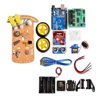 Avoidance Tracking Motor Intelligent Robot Car Chassis Kit Speed ​​Encoder Battery Box 2WD Ultrasonic Module