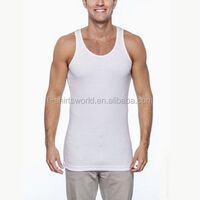 Wholesale Custom Cotton Stringer Gym Vest Gym Undershirt Workout Muscle Bodybuilding Men Vest