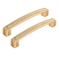 Luxury style crystal cabinet pulls 15cm/18cm furniture pulls in chrome and gold