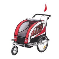 2 in 1 Double Children Baby Bike Trailer Jogging Stroller