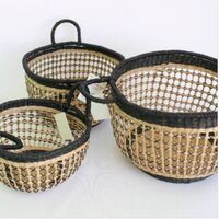 Handmade seaweed basket made in Vietnam