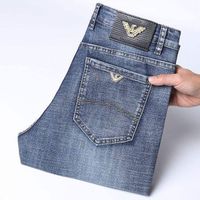 2022 new European and American business men's jeans men's jeans fashion jeans factory wholesale