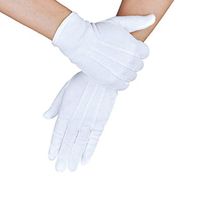 Custom White Cotton Gloves Pair White Marching Gloves Formal Tuxedo Guards Parade Gloves