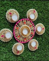 Handmade Rangoli Decorative Tea Light Holder Candle Holder Diwali Decoration Wedding Decor Candle Holder