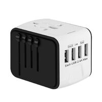 Vip Innovative Electronic Gifts for Corporate Anniversary 2021 4 USB Universal Travel Plug Adapter