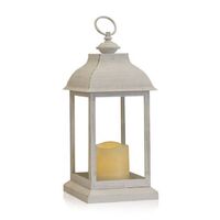 High quality white plastic wedding led lantern decoration candle holder