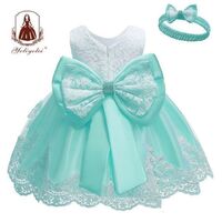 Factory direct selling six-color baby girl 0-24 months girl floral dress with headband