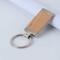 Wholesale Souvenir Logo Designer Porte Cles Custom Logo Keychain Ring Blank Key Ring Wooden Llavero Keychain