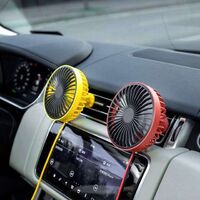 Car Cooling Fan 360 Degree Rotation Adjustable 3 Speed ​​Silent Vent Mount 5V USB Amplifier Cooling Fan with Mood Light for Car