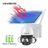 LS VISION solar light with ptz camera cctv solar 4g wifi camera for security wireless solar camera outdoor waterproof