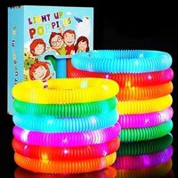 Novelty 6 Pack Light Up Glow Tube Toy Stress Relief Sensory Led Fidget Tube for Kids